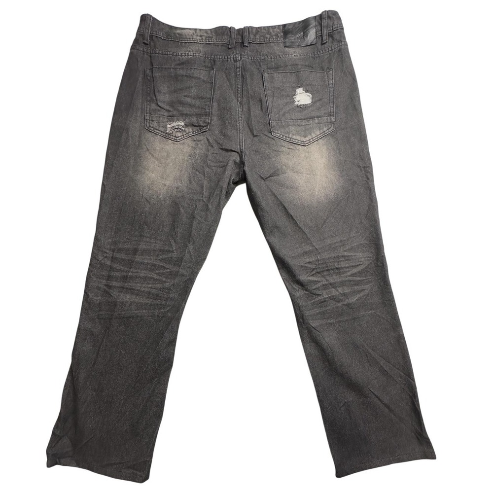 Switch Remarkable Jeans Mens 38x28 Black Slim Straight Distressed Paint Splatter